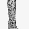 Isra Snake Embossed Leather Wedge Boot