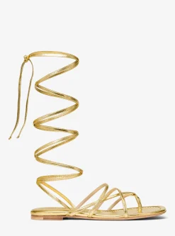 Jade Metallic Leather Gladiator Sandal