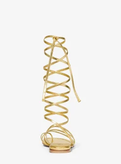 Jade Metallic Leather Gladiator Sandal