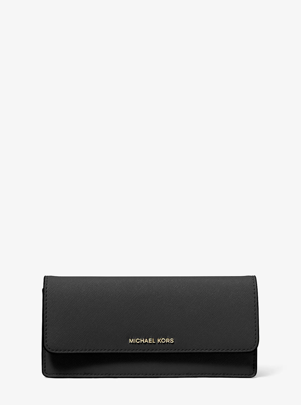 Jet Set Large Saffiano Leather Snap-Front Wallet