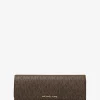 Jet Set Large Signature Logo Snap-Front Wallet