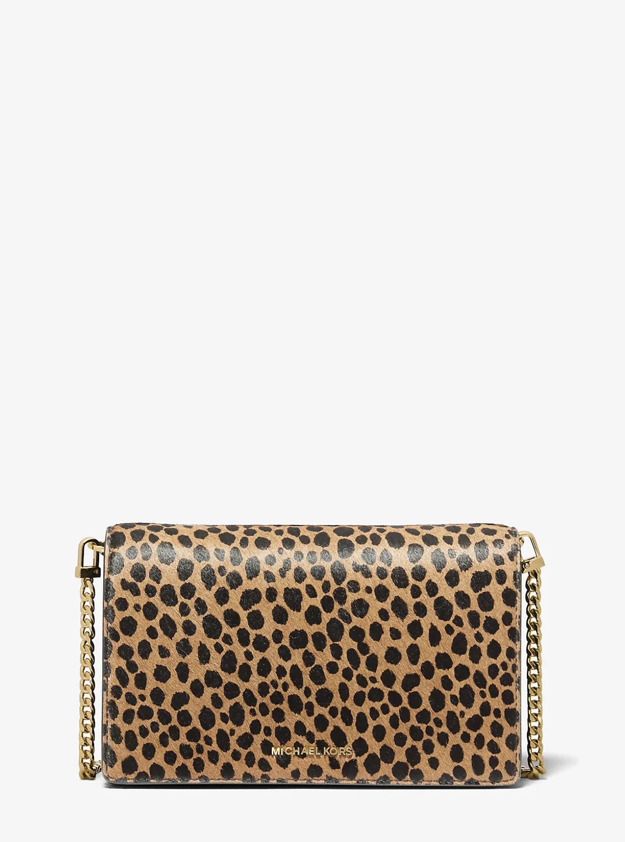 Jet Set Medium Cheetah Print Calf Hair Crossbody Bag