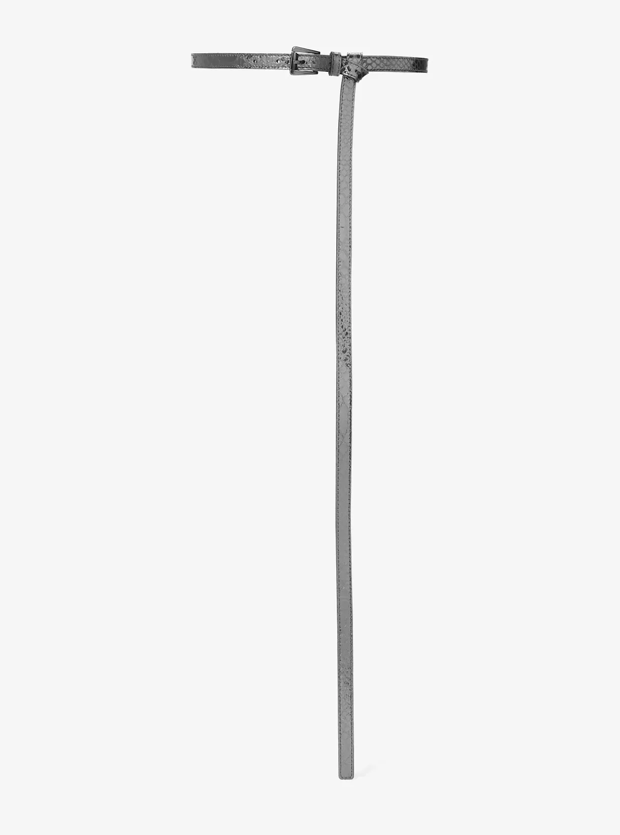 Joni Metallic Python Embossed Leather Skinny Trouser Belt