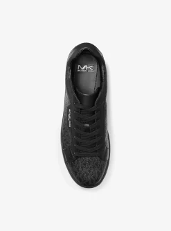 Keating Logo and Leather Sneaker