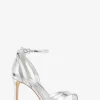 Kimberly Metallic Snake Embossed Leather Sandal
