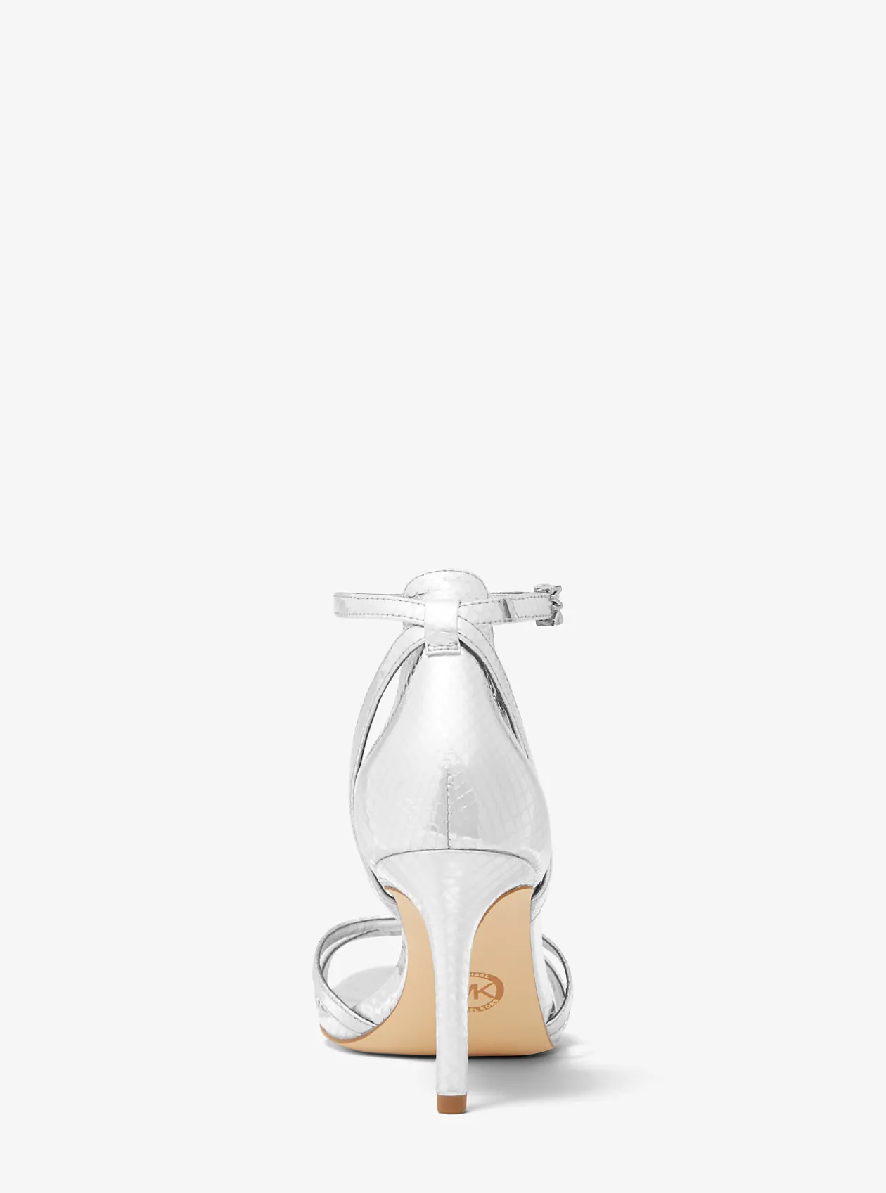 Kimberly Metallic Snake Embossed Leather Sandal