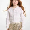 KORS Cotton Terry Blend Zip-Up Cardigan