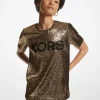 KORS Sequined Stretch Tulle T-Shirt