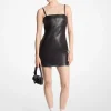 Leather Slip Mini Dress