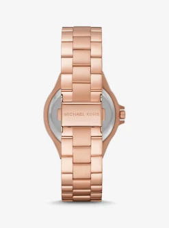 Lennox Pav&eacute; Rose Gold-Tone Watch