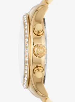Lexington Pav&eacute; Gold-Tone Watch