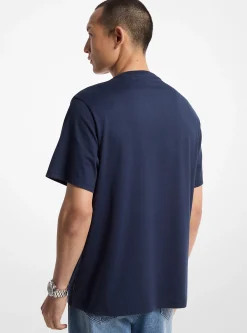 Logo Embossed Cotton T-Shirt