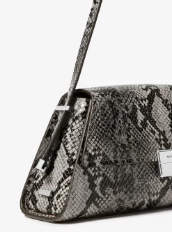 Ludlow Medium Snake Embossed Leather Shoulder Bag