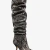 Luna Snake Embossed Leather Boot