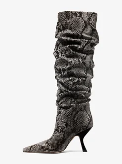 Luna Snake Embossed Leather Boot