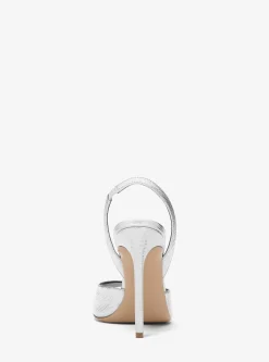 Marisa Metallic Lizard Embossed Leather Sandal