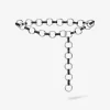 Marisa Silver-Tone and Leather Ring Belt