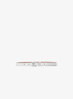 Metallic Leather Waist Belt