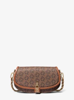 Mila Small Empire Signature Logo Shoulder Bag