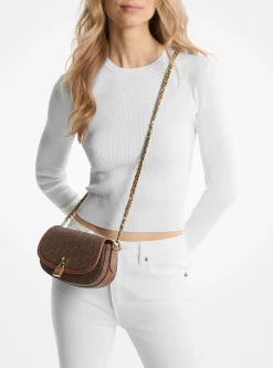 Mila Small Empire Signature Logo Shoulder Bag