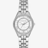 Mini Lauryn Pav&eacute; Silver-Tone Watch