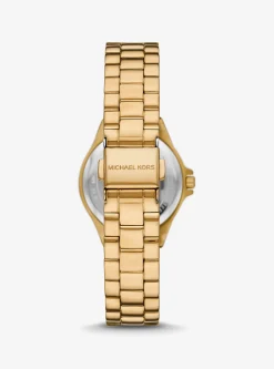 Mini Lennox Animal Pav&eacute; Gold-Tone Watch