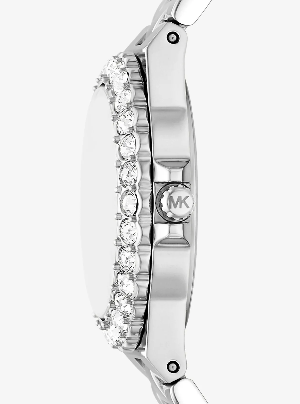 Mini Lennox Pavé Silver-Tone Watch