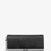 Mona Large Saffiano Leather Clutch