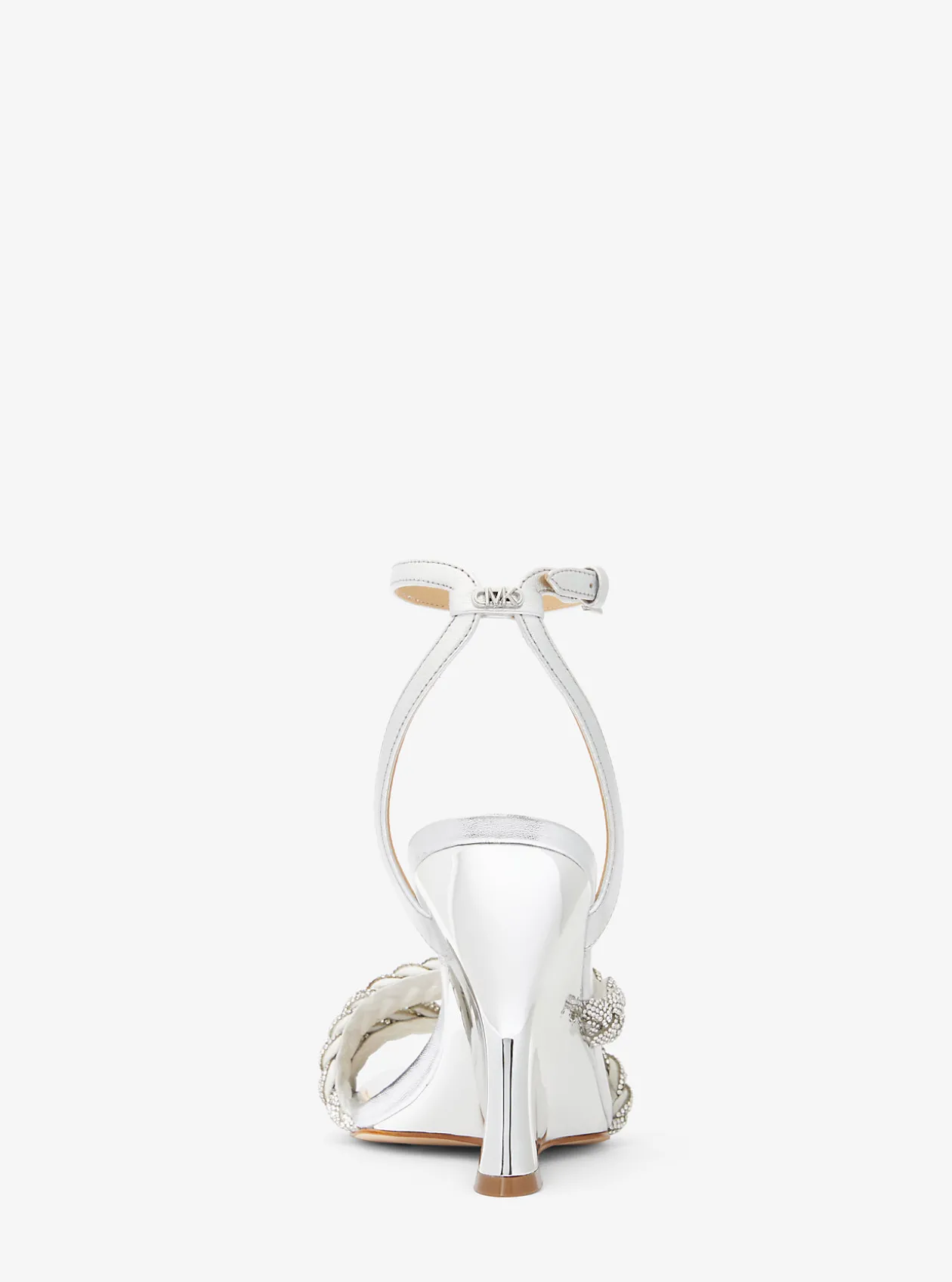 Nadina Embellished Metallic Leather Wedge Sandal