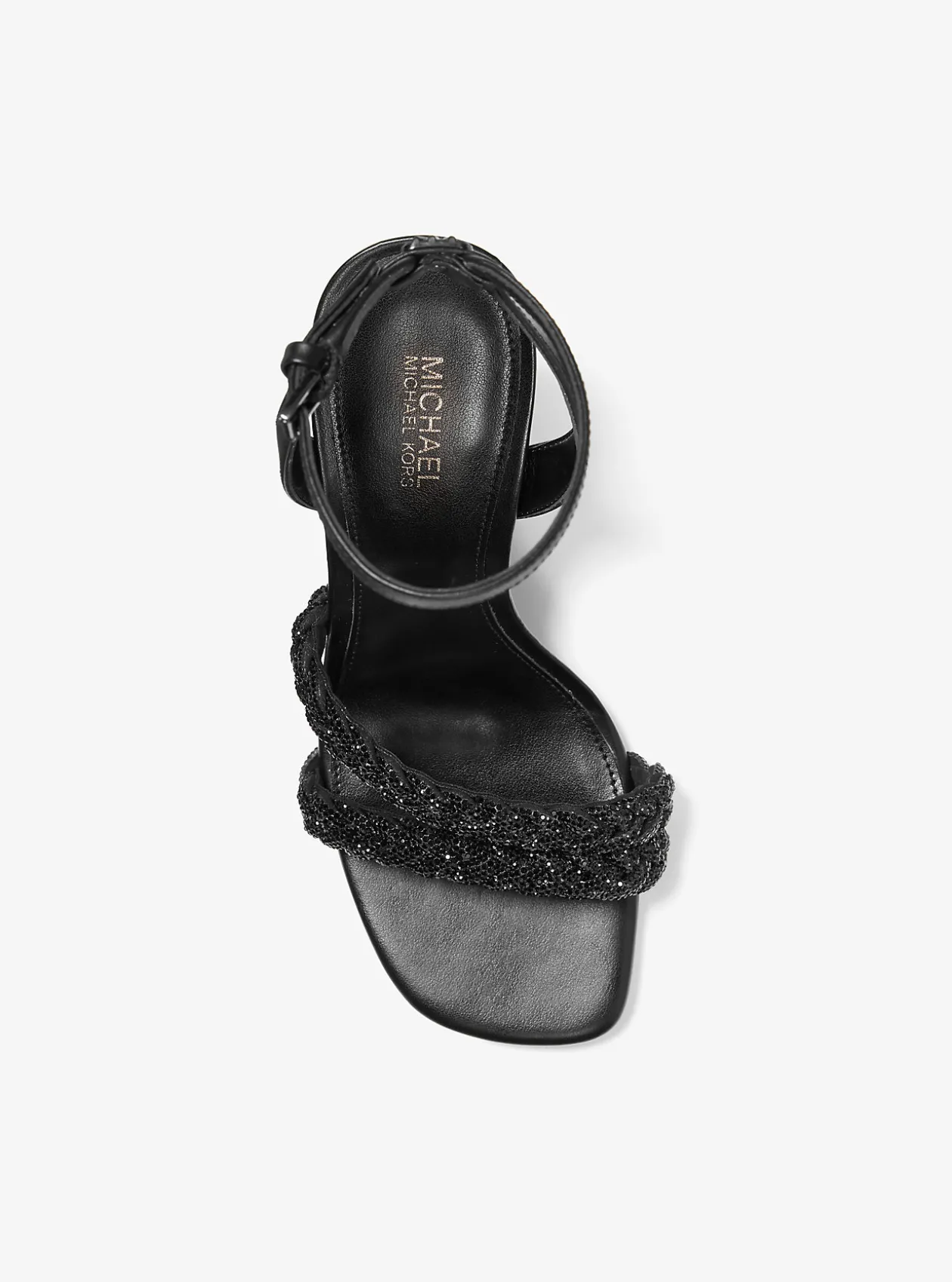 Nadina Embellished Patent Leather Wedge Sandal