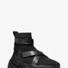 Nick Leather Strap Knit Trainer