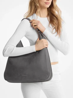 Nolita Large Nubuck Hobo Shoulder Bag