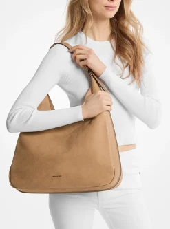 Nolita Large Nubuck Hobo Shoulder Bag