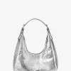 Nolita Small Metallic Crackled Leather Hobo Shoulder Bag