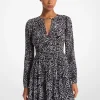 Ocelot Print Georgette Dress