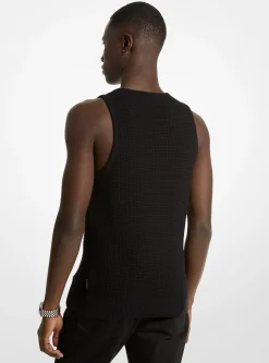 Open-Knit Cotton Tank Top