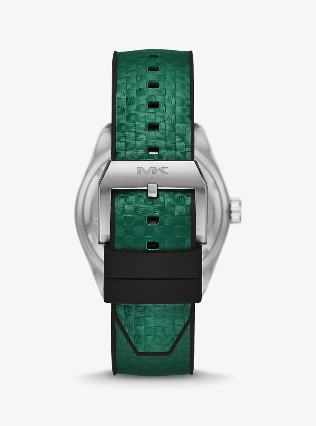 Oversized Accelerator 2.0 Silver-Tone and Textured Silicone Watch