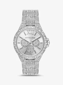 Oversized Camille Pavé Silver-Tone Watch