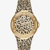 Oversized Lennox Animal Pav&eacute; Gold-Tone Watch
