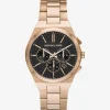 Oversized Lennox Beige Gold-Tone Watch