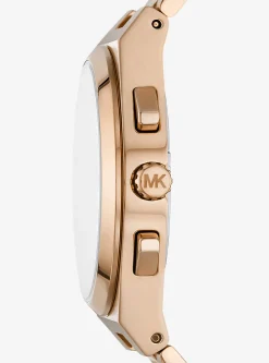 Oversized Lennox Beige Gold-Tone Watch