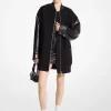 Oversized Mixed-Media Bomber Jacket