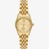 Petite Lexington Pav&eacute; Gold-Tone Watch