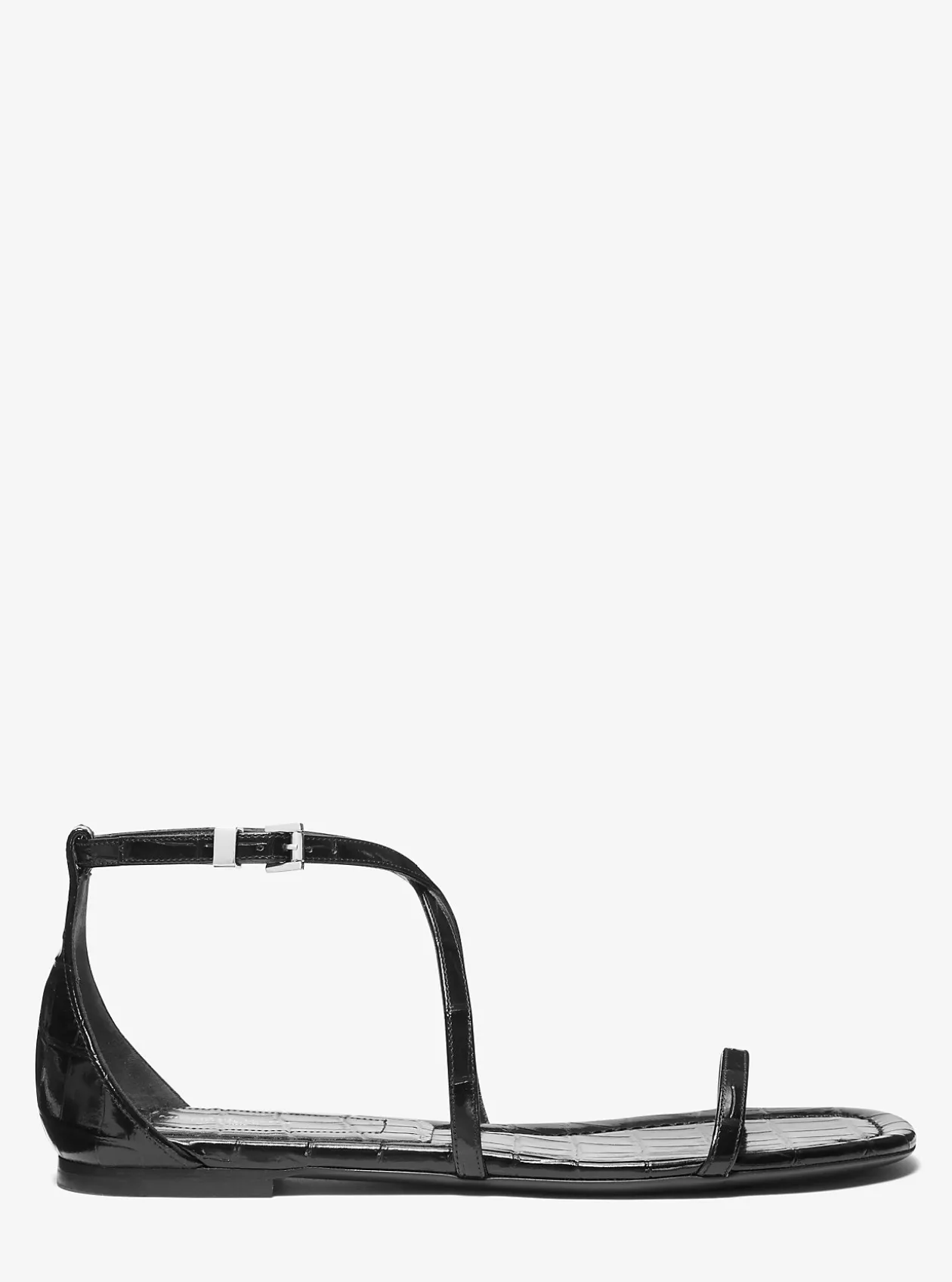 Polly Crocodile Embossed Leather Sandal