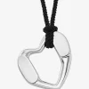 Precious Metal-Plated Brass Heart Necklace