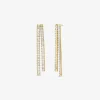 Precious Metal-Plated Brass Baguette Drop Earrings
