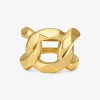 Precious Metal-Plated Brass Curb-Link Ring