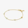 Precious Metal-Plated Sterling Silver Cubic Zirconia Bracelet