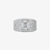 Precious Metal-Plated Sterling Silver Pav&eacute; Signet Ring