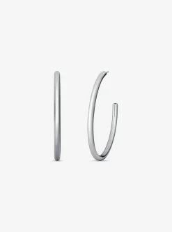 Precious-Metal Plated Brass Large Hoop Earrings